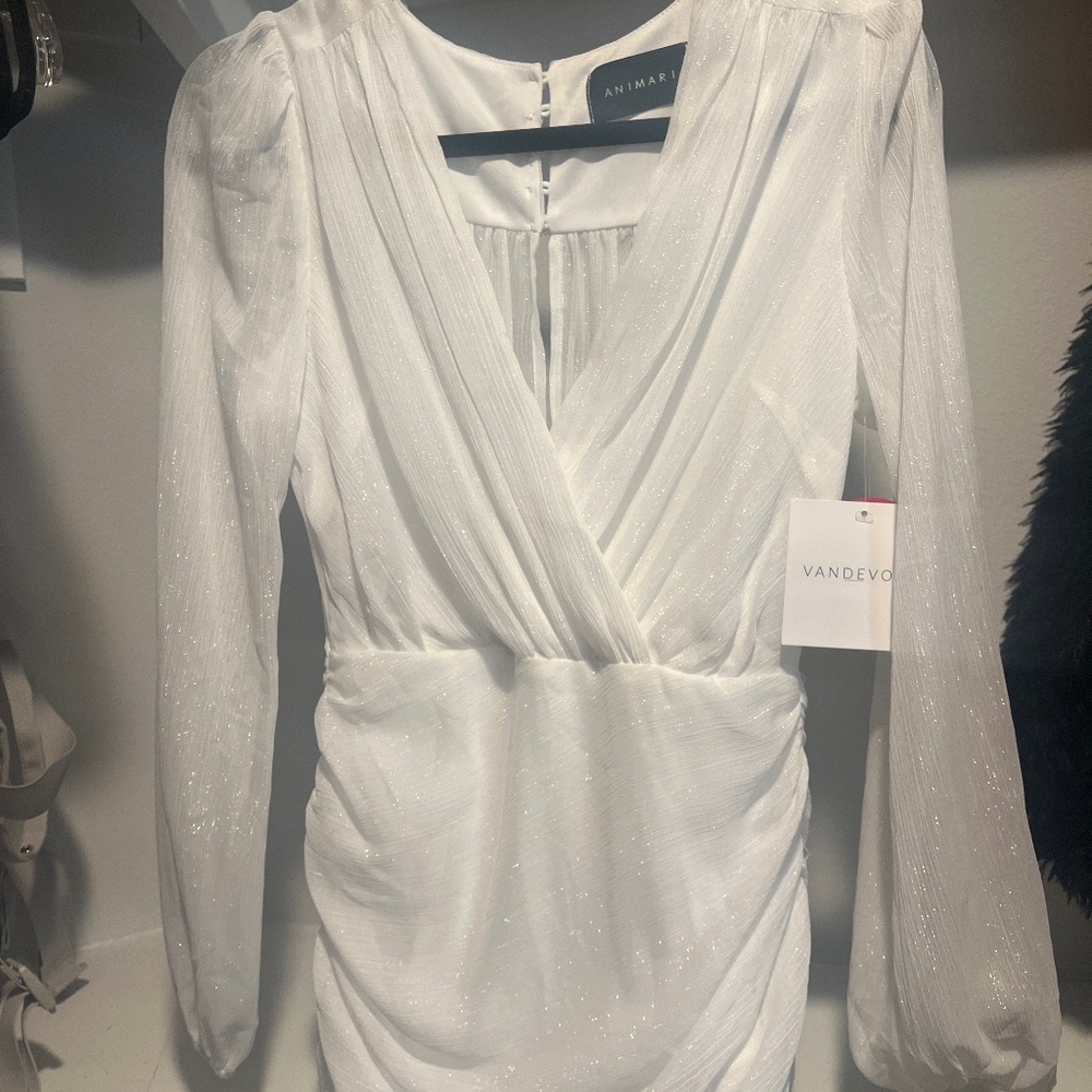 White dress perfect for Bridal Shower or courthouse ceremony